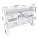 Ver imagem 5 de BALCÃO LOJA CAIXA M281.B 100% MDF (LOJA, ATENDIMENTO) MUNDI MOVEIS