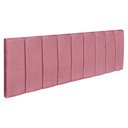 Ver imagem 3 de Kit Cabeceira Painel e Calçadeira Baú Casal Queen 1,60m Londres Veludo Rosa Dal Poz Estofados
