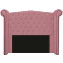 Ver imagem 2 de Kit Cabeceira 195 cm Suede + Calçadeira Madrid Rosa Bebê