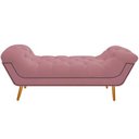 Ver imagem 5 de Kit Cabeceira 195 cm Suede + Calçadeira Madrid Rosa Bebê