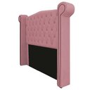 Ver imagem 3 de Kit Cabeceira 195 cm Suede + Calçadeira Madrid Rosa Bebê
