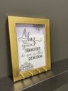 Ver imagem 1 de Quadro Porta-Chave Sal Grosso Frase Inspiradora Fé Proteção 15x20