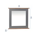 Ver imagem 2 de Espelheira para Banheiro Retangular Dália 3060-60 Linz Móveis - Cinza/imbuia Glazer