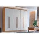 Ver imagem 1 de Guarda Roupa 6 Portas Hawaii e 2 Gavetas Naturale/Off White - Rufato