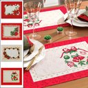 Ver imagem 1 de Jogo Toalha de Mesa Lugar Americano 8 Peças Algodão Estampa Natal Dohler