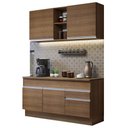 Ver imagem 2 de Cozinha Compacta Madesa Glamy 150001 com Armário e Balcão (Com Tampo) Rustic Cor:Rustic