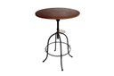 Ver imagem 1 de Mesa Bistro Alta Ferro e Madeira Regulável e Giratória 70cm