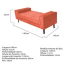 Ver imagem 5 de Recamier Baú Félix Solteiro 140 cm Suede - ADJ Decor - Terracota