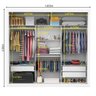 Closet com Espelho 6 Gavetas e Portas de Correr Clarisse Plus Espresso Móveis - 6