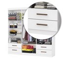 Ver imagem 6 de Guarda-Roupa Casal Dubai 6 Portas 4 Gavetas Multimóveis CR35556 Branco