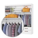 Ver imagem 3 de Guarda-Roupa Casal Dubai 6 Portas 4 Gavetas Multimóveis CR35556 Branco
