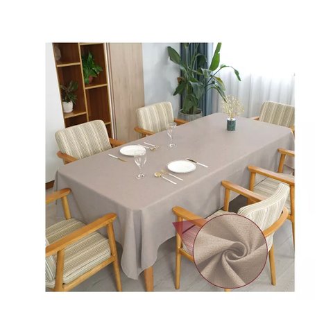 Toalha de Mesa 10 Lugares Retangular Rústico 3,00m Avelã