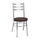 Ver imagem 3 de Kit 4 Cadeiras para Sala de Jantar CC80 Debrum Cinza/Cromado/Marrom