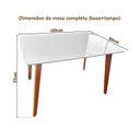 Ver imagem 5 de Conjunto Mesa Verona Tampo Off White e 4 Cadeiras Madeira Maciça em Botonê Sop Espresso Móveis