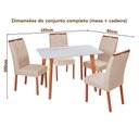 Ver imagem 3 de Conjunto Mesa Verona Tampo Off White e 4 Cadeiras Madeira Maciça em Botonê Sop Espresso Móveis