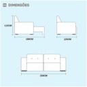 Ver imagem 2 de Sofá 4 Lugares Retrátil Orion Bege Bege