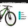 Bicicleta Aluminum Aro 29 Quadro 17 Alumínio 24 Marchas Freio Disco Mecânico Preto Verde - Raider - 4