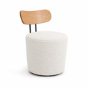 Ver imagem 1 de Poltrona Decorativa 54cm Inter Bouclé Off White - Sallar Home
