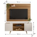 Ver imagem 7 de Painel para Tv Maia com Rack River Freijó/off White Colibri Móveis