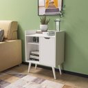 Ver imagem 6 de Balcão Aparador Barzinho Multifuncional 60cm com Nichos Organizadores Tecnomóbili Branco