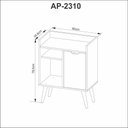 Ver imagem 2 de Balcão Aparador Barzinho Multifuncional 60cm com Nichos Organizadores Tecnomóbili Branco