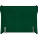 Ver imagem 5 de Kit Cabeceira Cama Box Casal 195cm Madrid com Puff Recamier Santorini Bouclê Verde