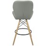 Kit 3 Banquetas Slim Eiffel Wood Estofada - Cinza - 5