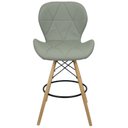 Ver imagem 3 de Kit 3 Banquetas Slim Eiffel Wood Estofada 