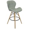 Kit 3 Banquetas Slim Eiffel Wood Estofada - Cinza - 2