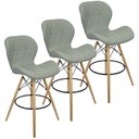 Ver imagem 1 de Kit 3 Banquetas Slim Eiffel Wood Estofada 