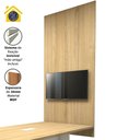 Ver imagem 4 de Painel de Tv para Sala de Reunião 195cm X 90cm Macadâmia F5 Cor:macadâmia