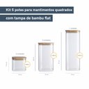 Ver imagem 3 de KIT POTES HERMETICOS VIDRO QUAD FLAT 1900/1400/600ML - 5PÇS