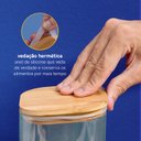 Ver imagem 4 de KIT POTES HERMETICOS VIDRO QUAD FLAT 1900/1400/600ML - 5PÇS