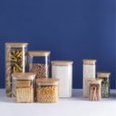 Ver imagem 2 de KIT POTES HERMETICOS VIDRO QUAD FLAT 1900/1400/600ML - 5PÇS