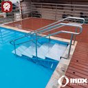 Ver imagem 7 de Escada Inox Acessível para Piscina Facility - Inox 304 (4 Degr.) de 80 a 90 Cm de Profundidade