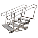 Ver imagem 1 de Escada Inox Acessível para Piscina Facility - Inox 304 (4 Degr.) de 80 a 90 Cm de Profundidade