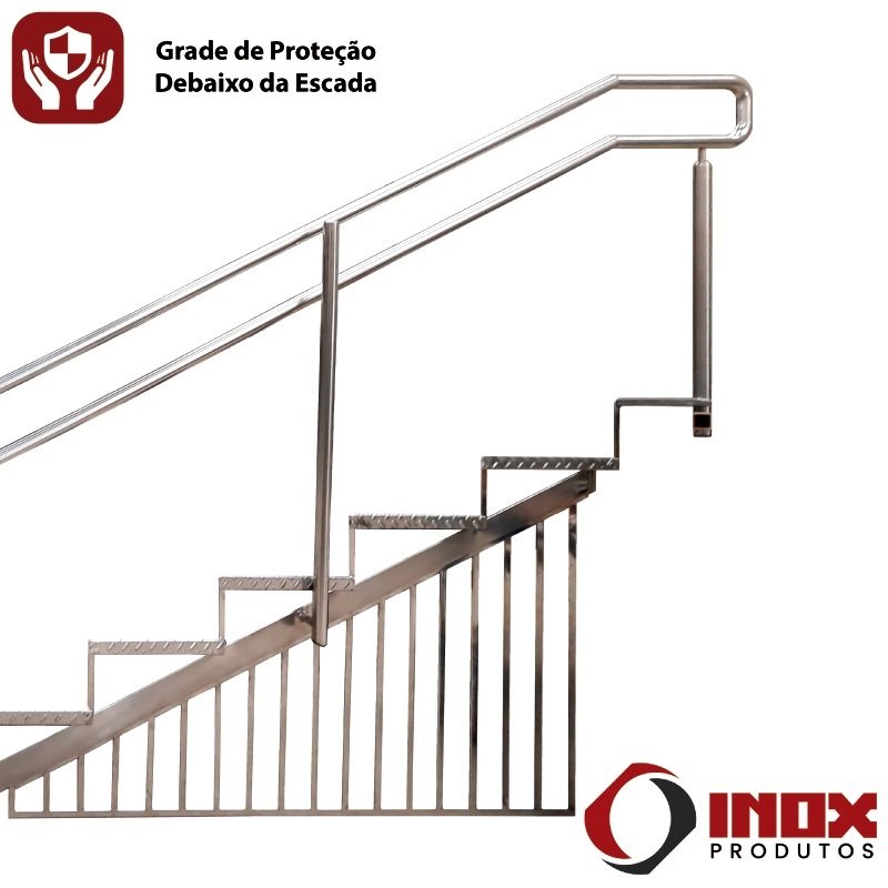 Escada Inox Acessível para Piscina Facility - Inox 304 (4 Degr.) de 80 a 90 Cm de Profundidade - 6