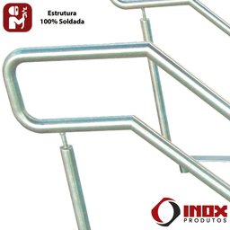 Escada Inox Acessível para Piscina Facility - Inox 304 (4 Degr.) de 80 a 90 Cm de Profundidade - 4