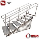 Ver imagem 2 de Escada Inox Acessível para Piscina Facility - Inox 304 (4 Degr.) de 80 a 90 Cm de Profundidade