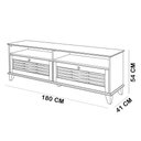 Ver imagem 7 de Rack Aton S05 para TV 65" 180cm Madeira Maciça 2 Portas Amadeirado Lyam Decor