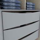 Ver imagem 5 de Guarda-roupa 235cm Casal com Espelho 6 Portas 6 Gavetas Andréas Henn - Cinza/nature