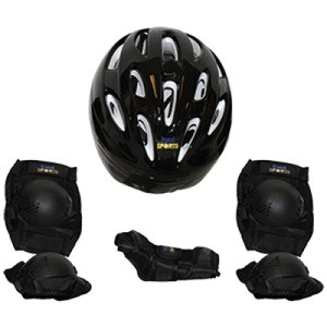 Kit de Proteção Radical C/ Capacete Tam. P Preto Bel Sports