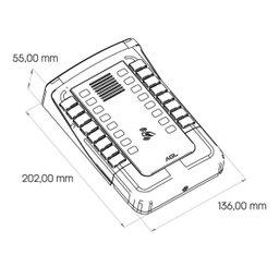 Porteiro Coletivo S-500 12 para 12 Pontos de Interfone Agl Porteiro Coletivo S500 12 Pontos - 2