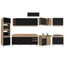 Ver imagem 6 de Armário de Cozinha Modulada de Canto 9 Peças CP05 Balcão com Tampo Castanho/Preto - Lumil Lumil Móve