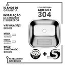 Ver imagem 2 de Tanque Inox American Steel + Válvula 40x40 22 Litros
