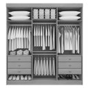 Ver imagem 2 de Guarda Roupa Solteiro 6 Portas 6 Gravetas Colibri 100% Mdf D'doro:branco