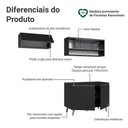 Ver imagem 2 de Armário de Cozinha Compacta 200 Cm Preto Nice Madesa 10 Preto