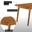Ver imagem 6 de Mesa de Jantar Copper 180 cm Tampo MDF Canto Copo Laminado e 6 Cadeiras Lira