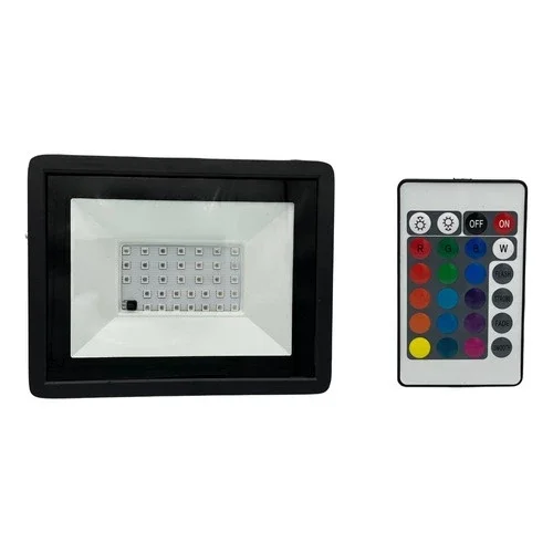 Refletor Holofote Led 200w Cores Rgb C/ Controle Remoto