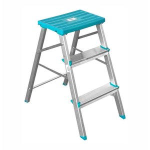 Banqueta Escada Doméstica 3 Degraus Alumínio Gibafér